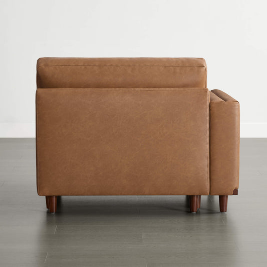 Modular Armless Seat with Overstuffed Feather Cushioning