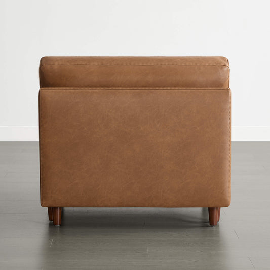 Modular Armless Seat with Overstuffed Feather Cushioning