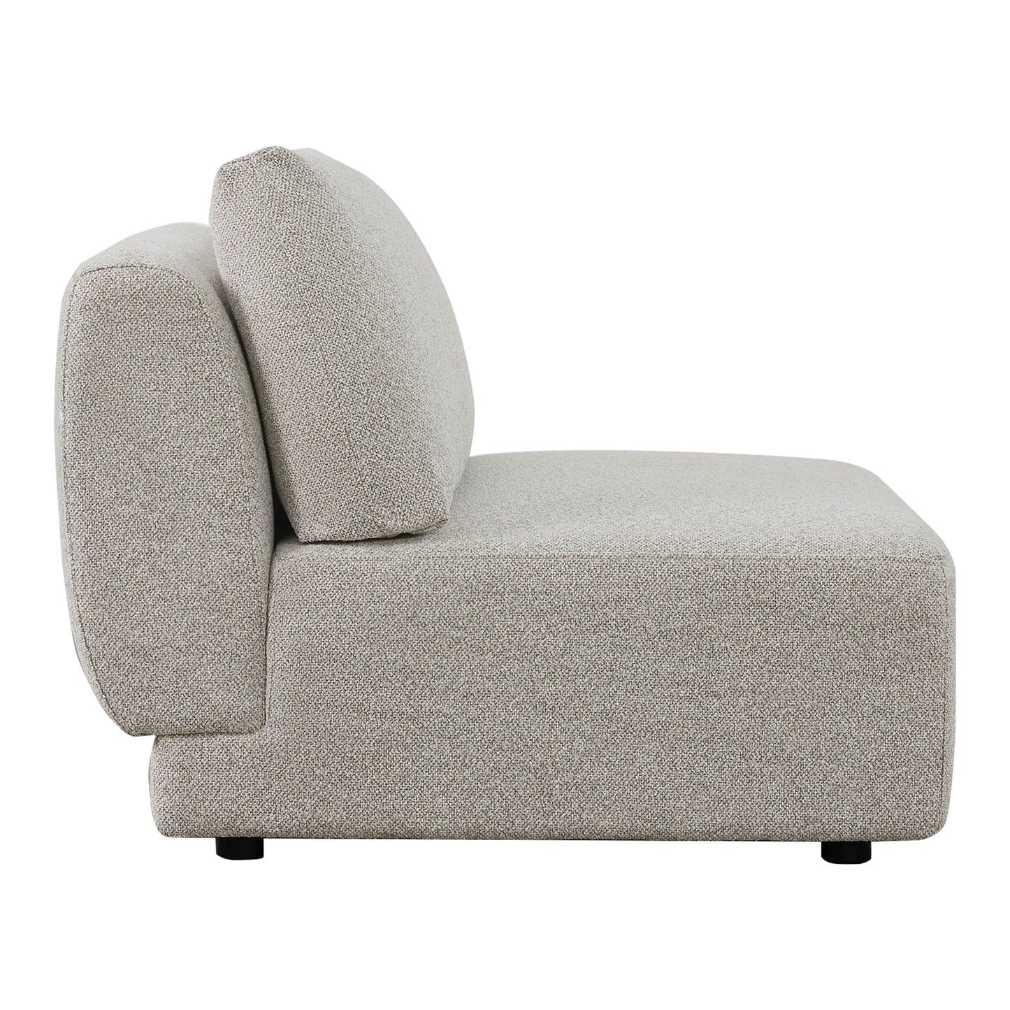 Modular Armless Sofa Chair in Generous Size Design