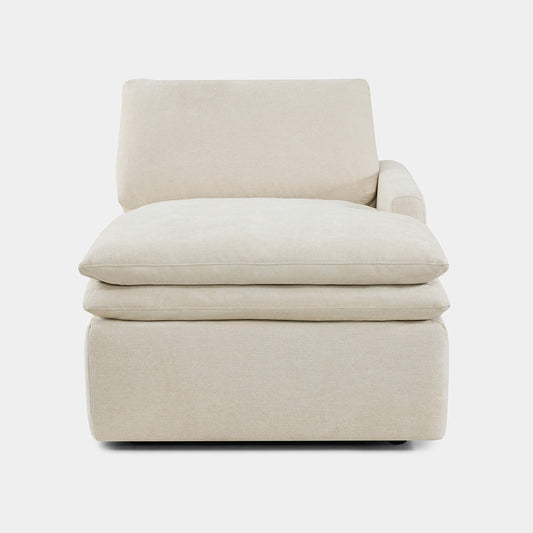 Modular Chaise in Cloud-like Fabric Design