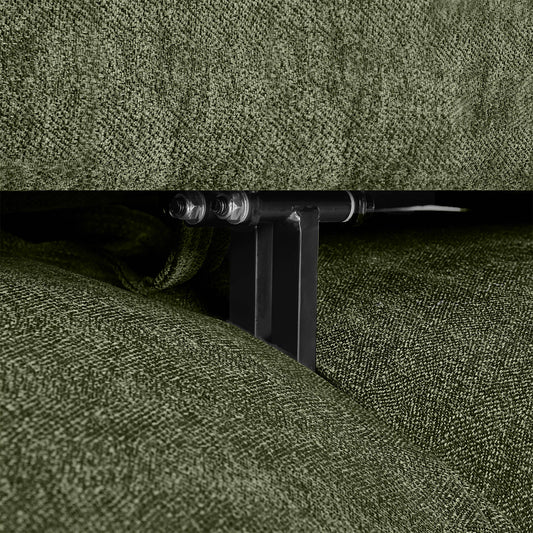 Modular Chenille 6-Seater Sofa with Adjustable Backrest
