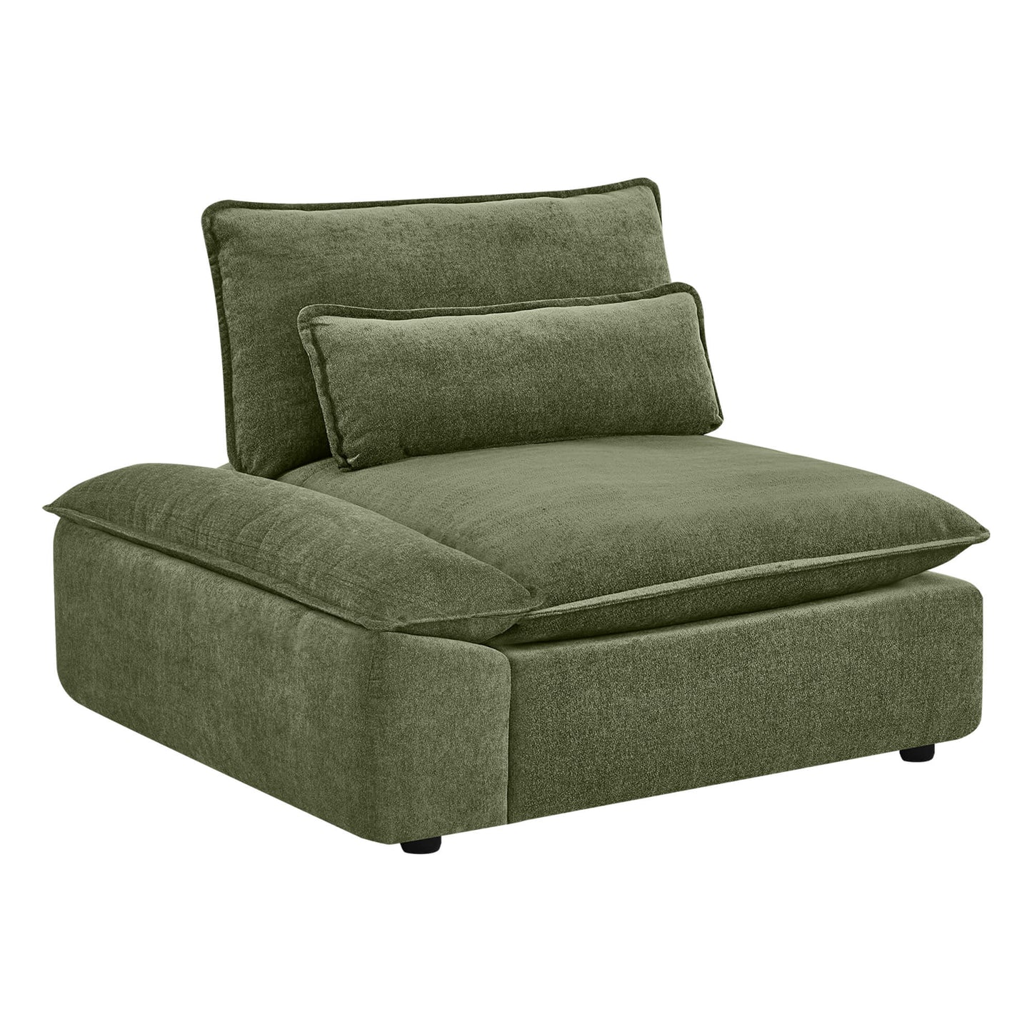 Modular Chenille 6-Seater Sofa with Adjustable Backrest