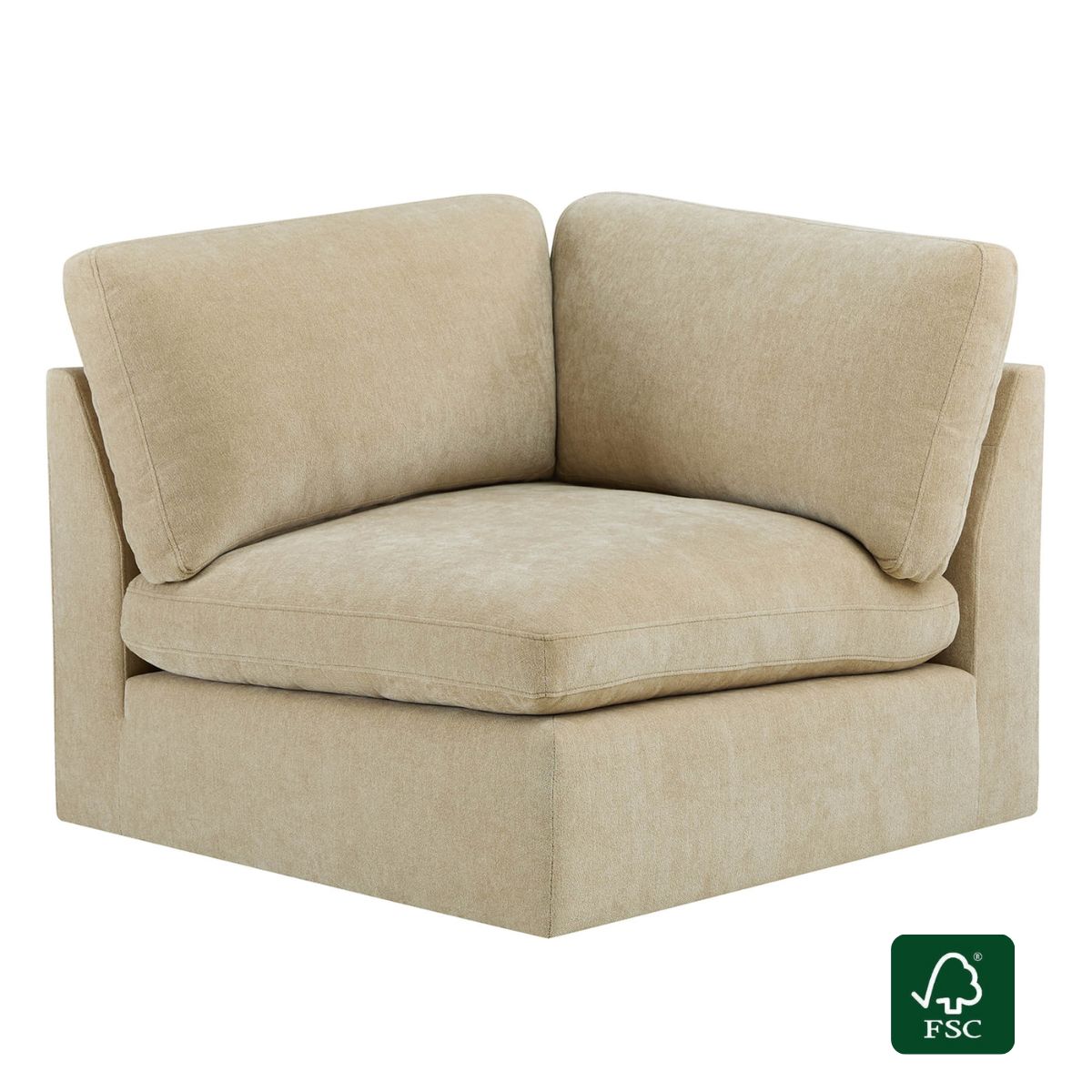 Modular Corner Module in Performance Fabric with Ivy Design