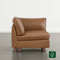 Modular Corner Seat with Soft Fabric Upholstery