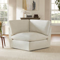 Modular Corner Sofa in Soft Fabric with Cozy Design