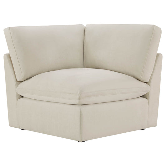 Modular Corner Sofa in Soft Fabric with Cozy Design
