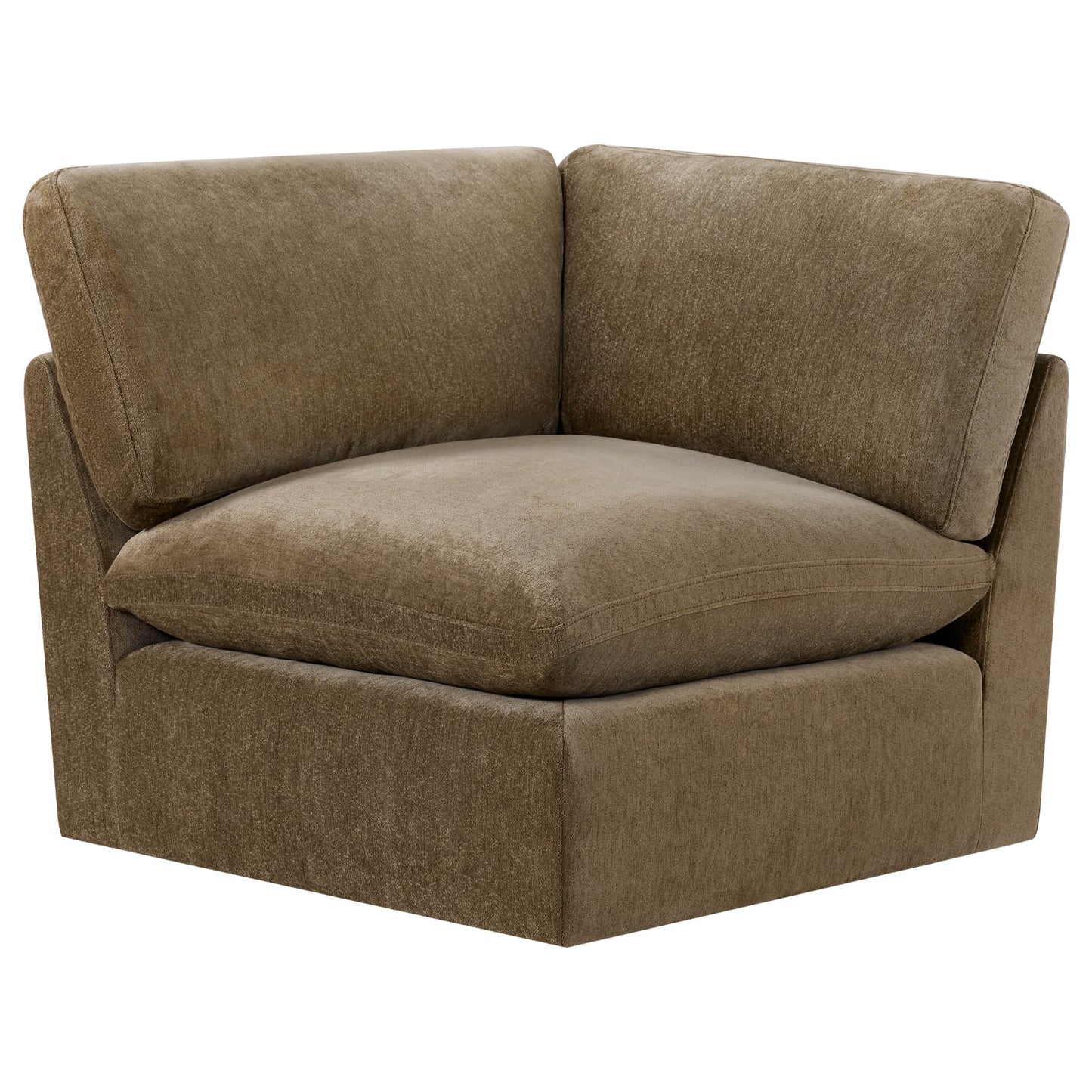 Modular Corner Sofa in Soft Fabric with Cozy Design