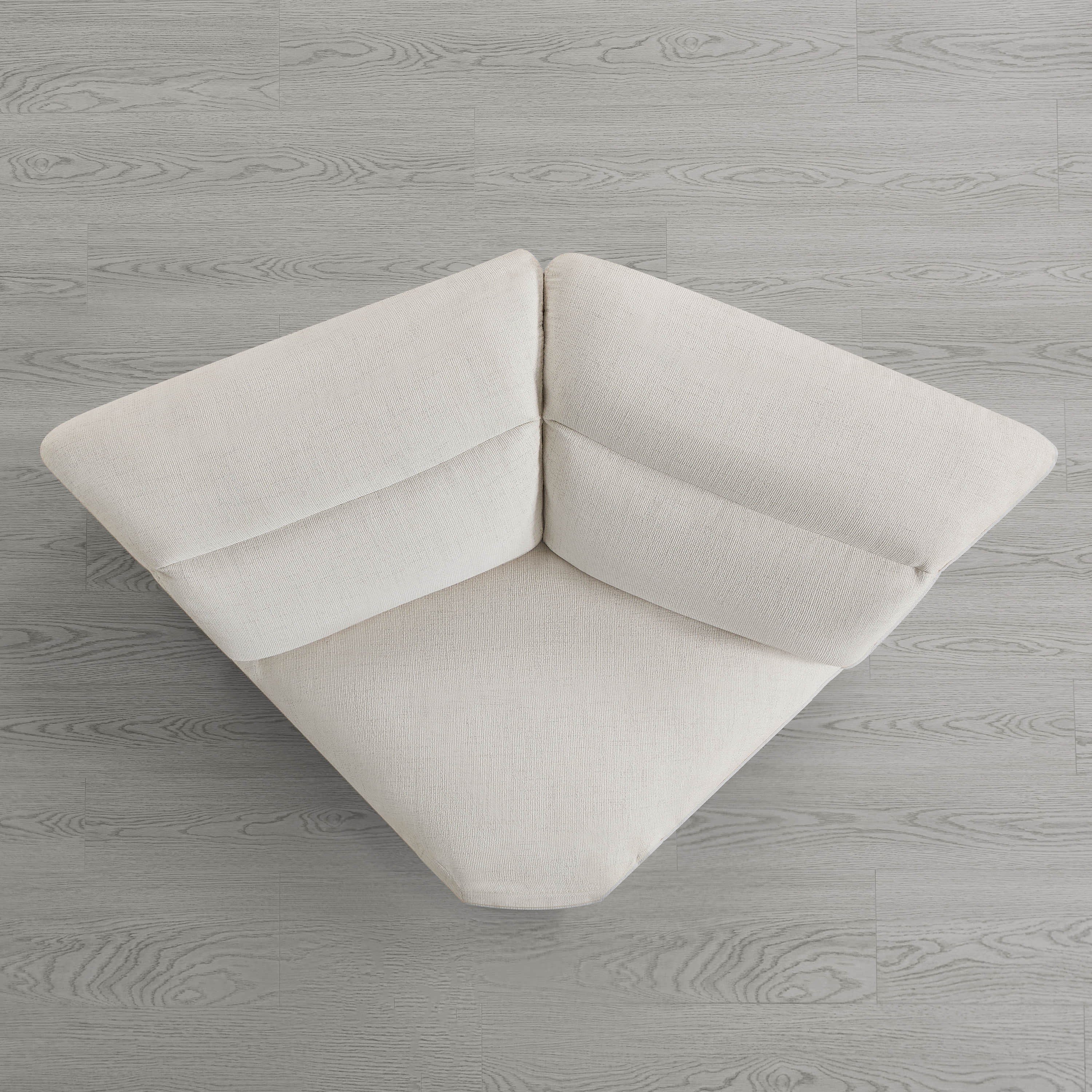 Modular Corner Sofa in Soft Grey Fabric