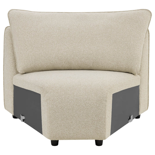Modular Corner Sofa with Soft Fabric Upholstery