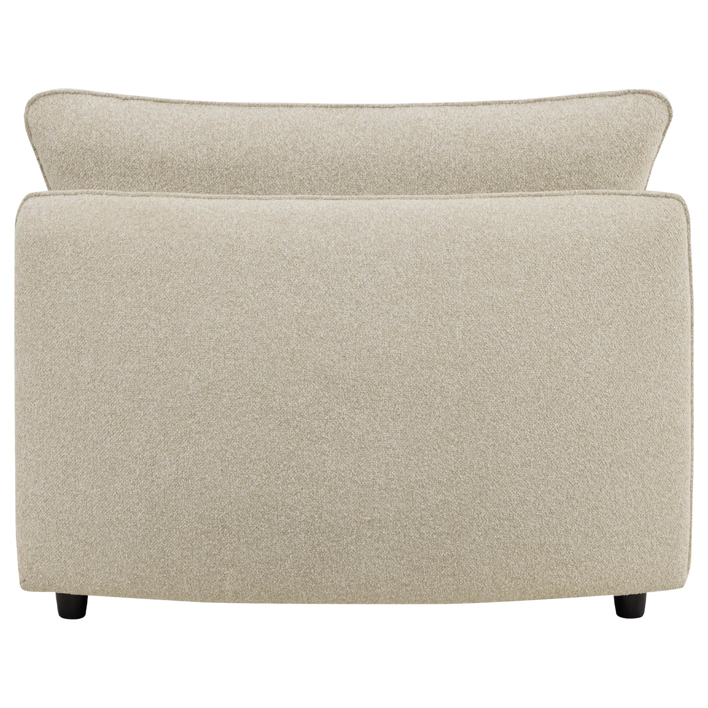 Modular Curved Sofa in Fabric with Wooden Legs