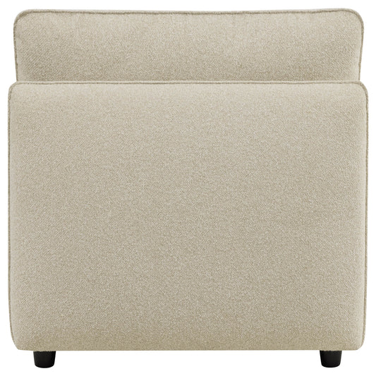 Modular Curved Sofa in Fabric with Wooden Legs