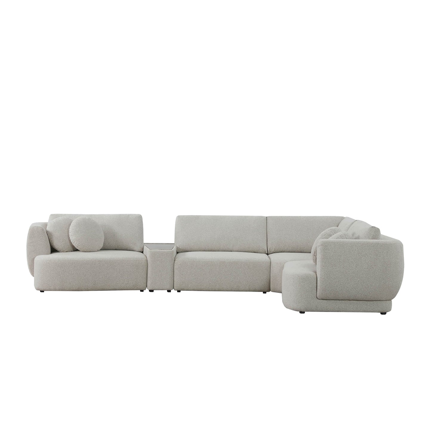 Modular Curved Sofa in Grace Fabric - 4-Seater Design