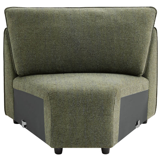 Modular Curved Sofa in Teleri Fabric with Wood Legs