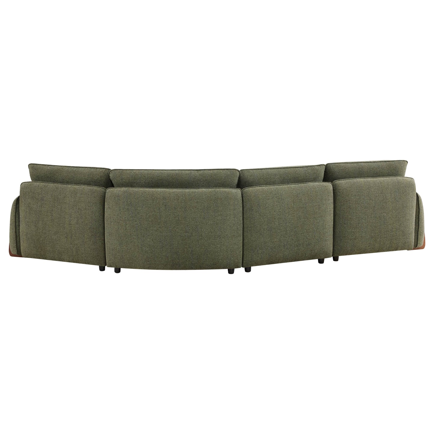Modular Curved Sofa in Teleri Fabric with Wood Legs