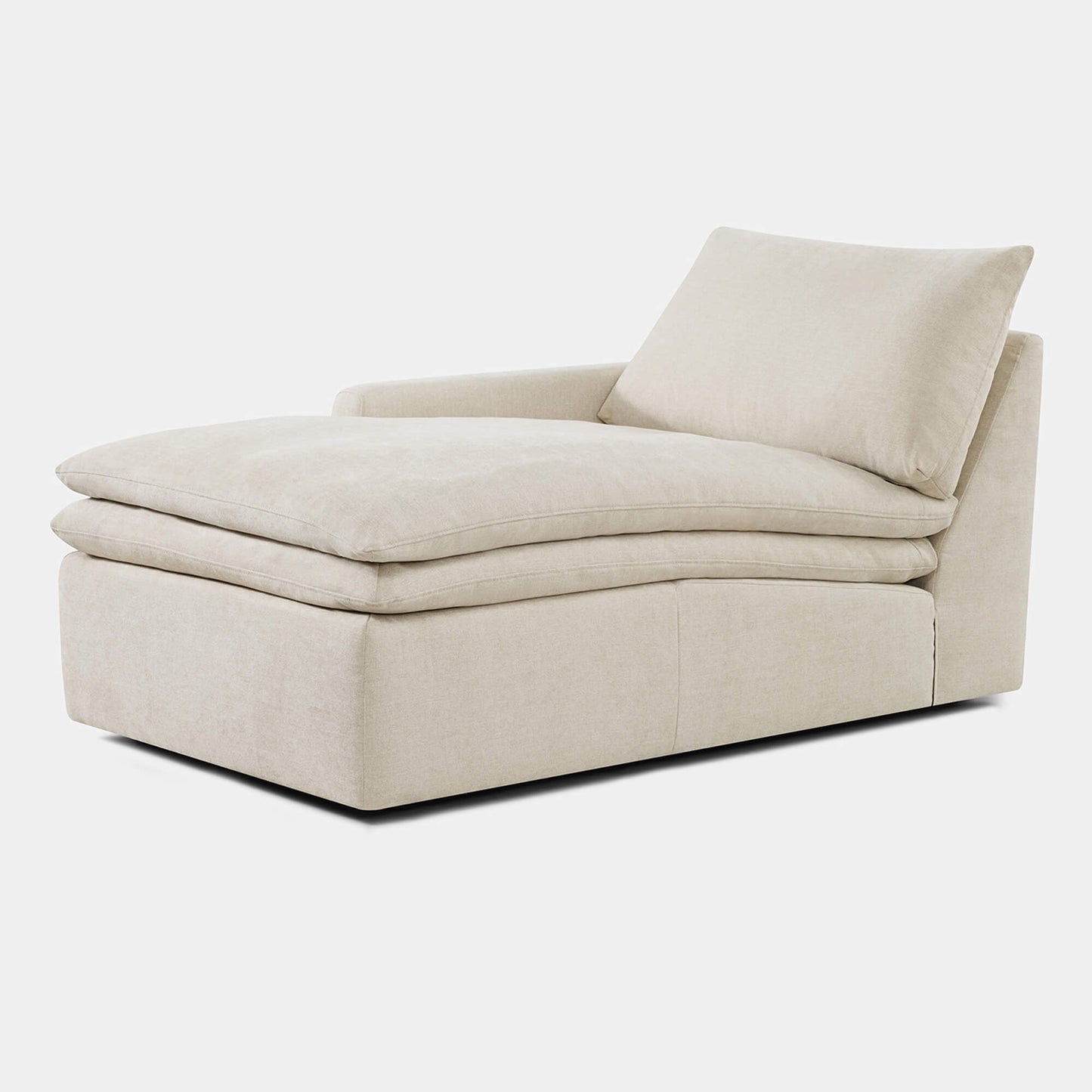 Modular Lay-Flat Reclining Sofa with Chaise in Dark Grey