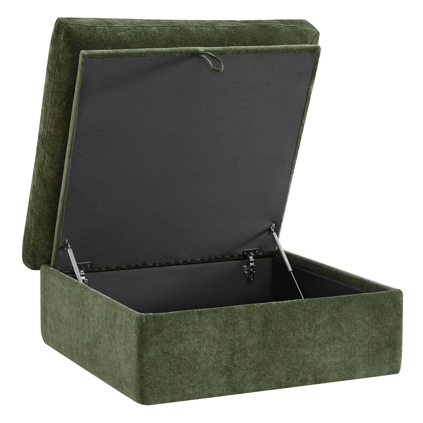 Modular Ottoman in Performance Fabric with Hidden Storage