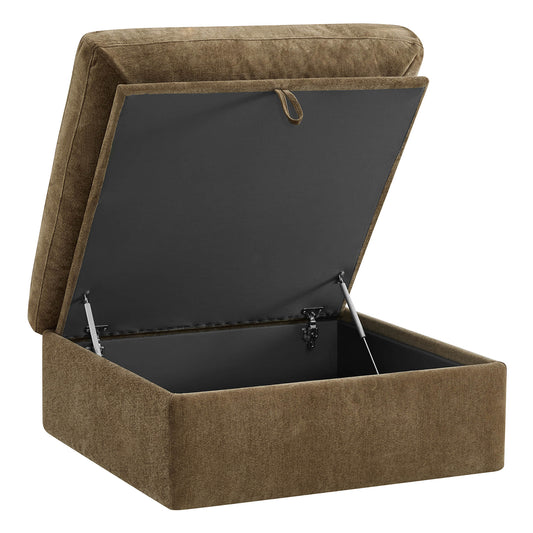 Modular Ottoman in Performance Fabric with Hidden Storage