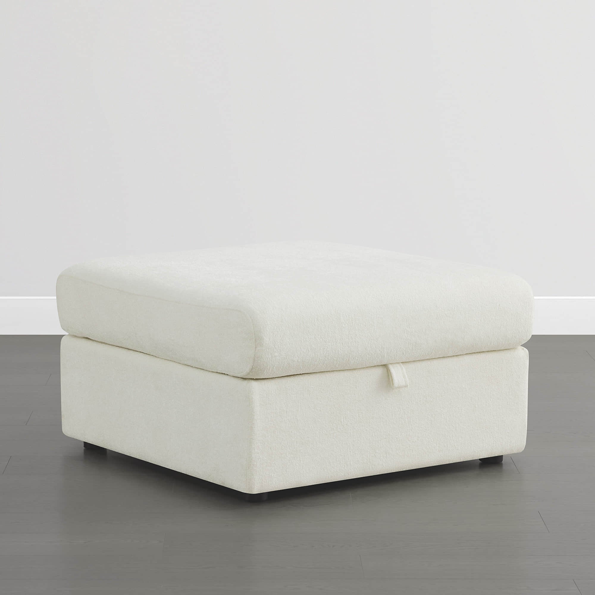 Modular Ottoman with Storage in Soft Fabric