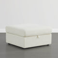 Modular Ottoman with Storage in Soft Fabric