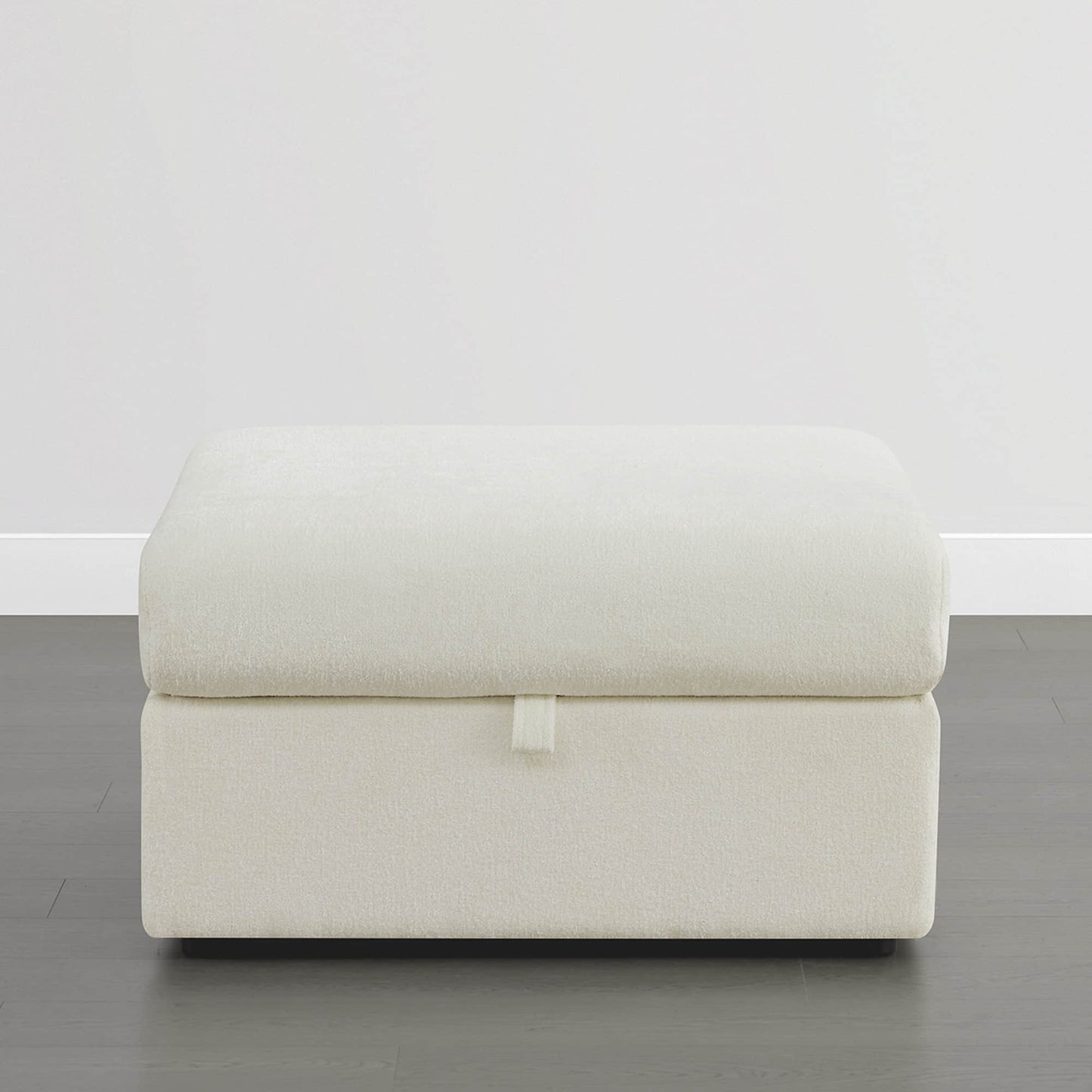 Modular Ottoman with Storage in Soft Fabric