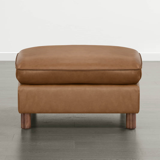Modular Ottoman with Wooden Legs and Versatile Design