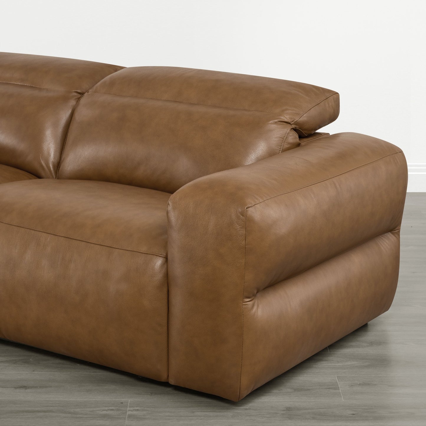 Modular Power Reclining Sofa in Buttery-Soft Fabric, 4-Seater