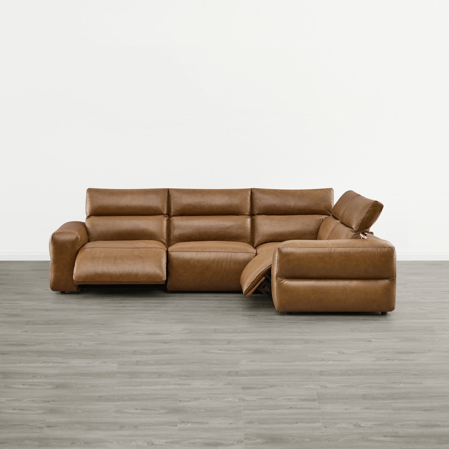 Modular Power Reclining Sofa in Buttery-Soft Fabric, 4-Seater