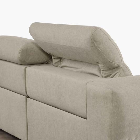 Modular Power Reclining Sofa in Buttery-Soft Fabric, 4-Seater