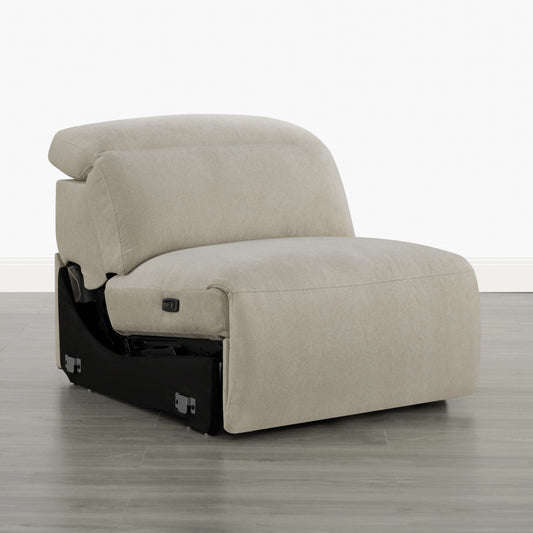 Modular Power Reclining Sofa in Buttery-Soft Fabric, 4-Seater