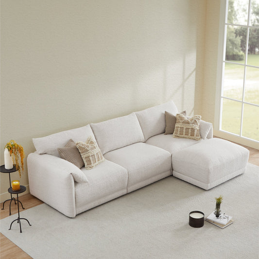 Modular Sectional in Performance Boucle with 4 Pieces