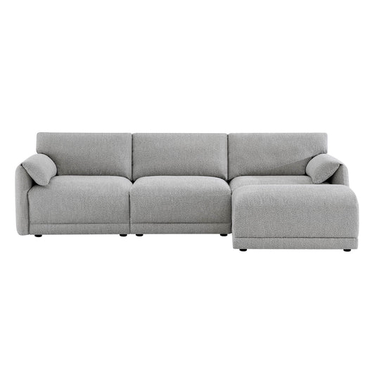 Modular Sectional in Performance Boucle with 4 Pieces