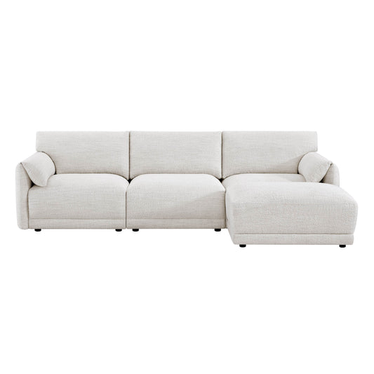 Modular Sectional in Performance Boucle with 4 Pieces