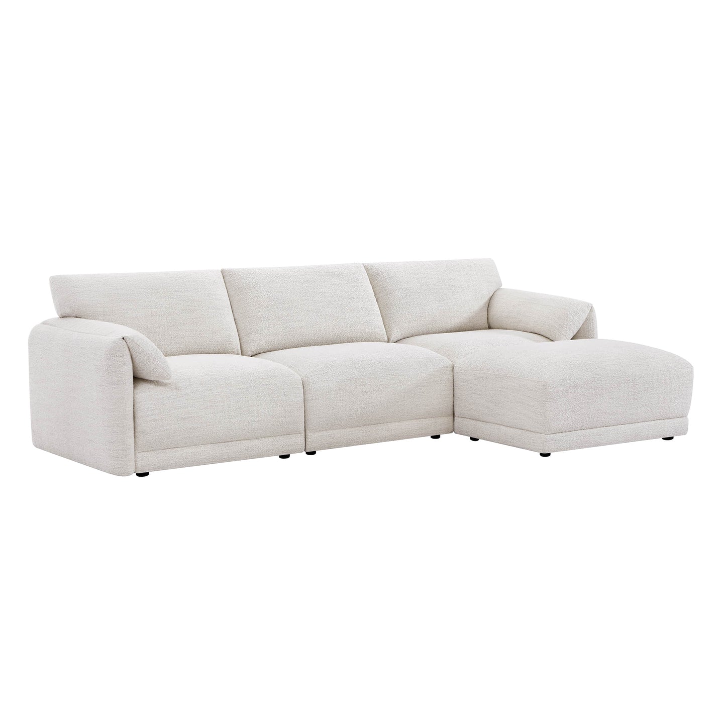 Modular Sectional in Performance Boucle with 4 Pieces