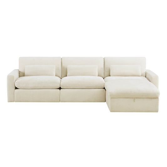 Modular Sectional Sofa in Performance Fabric for 4 Seats