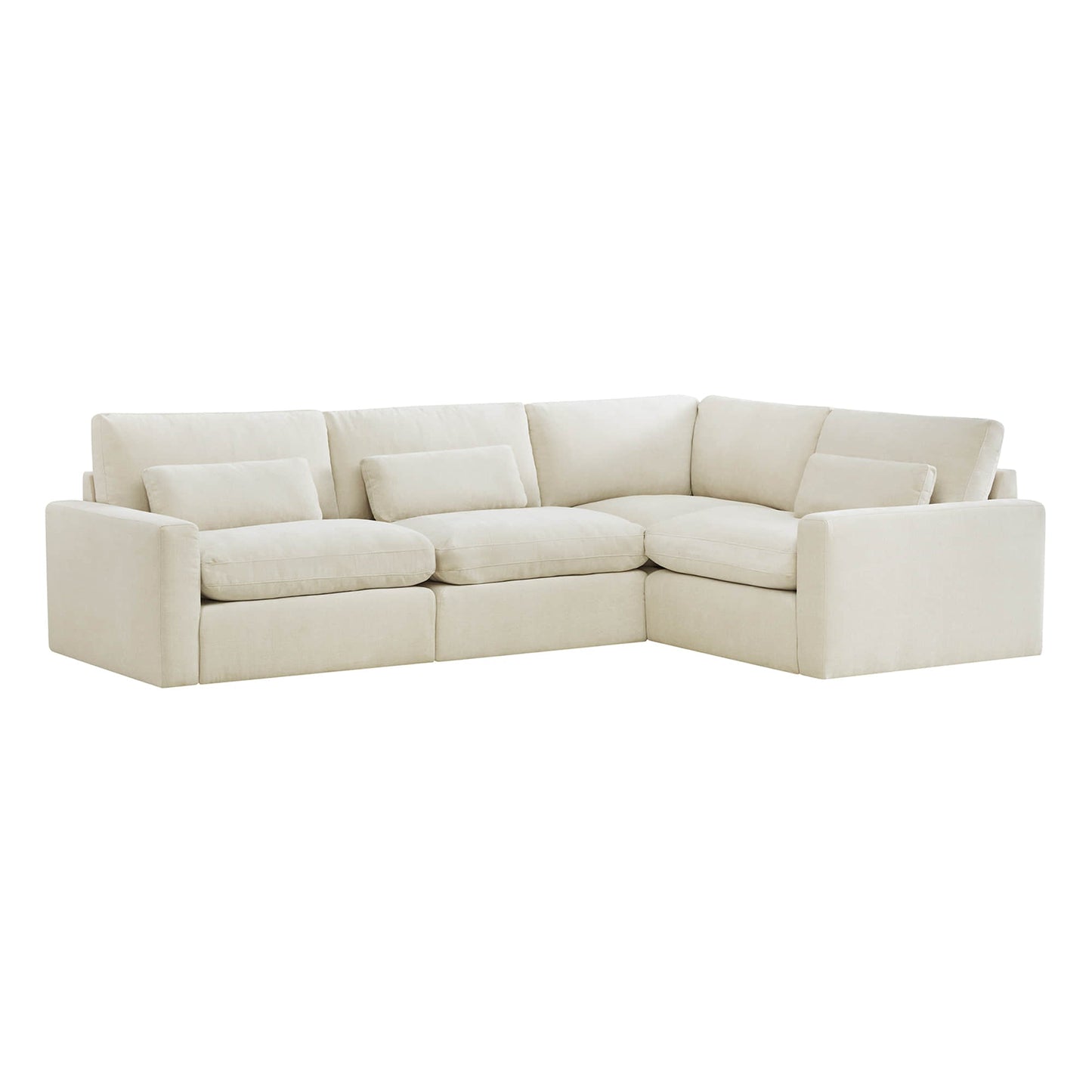 Modular Sectional Sofa in Performance Fabric for 4 Seats