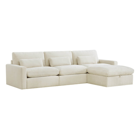 Modular Sectional Sofa in Performance Fabric for 4 Seats