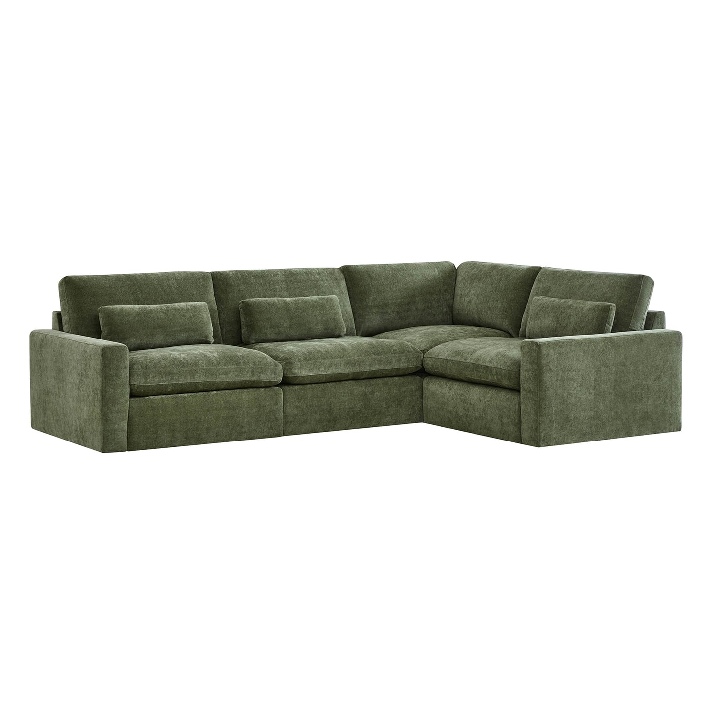 Modular Sectional Sofa in Performance Fabric for 4 Seats