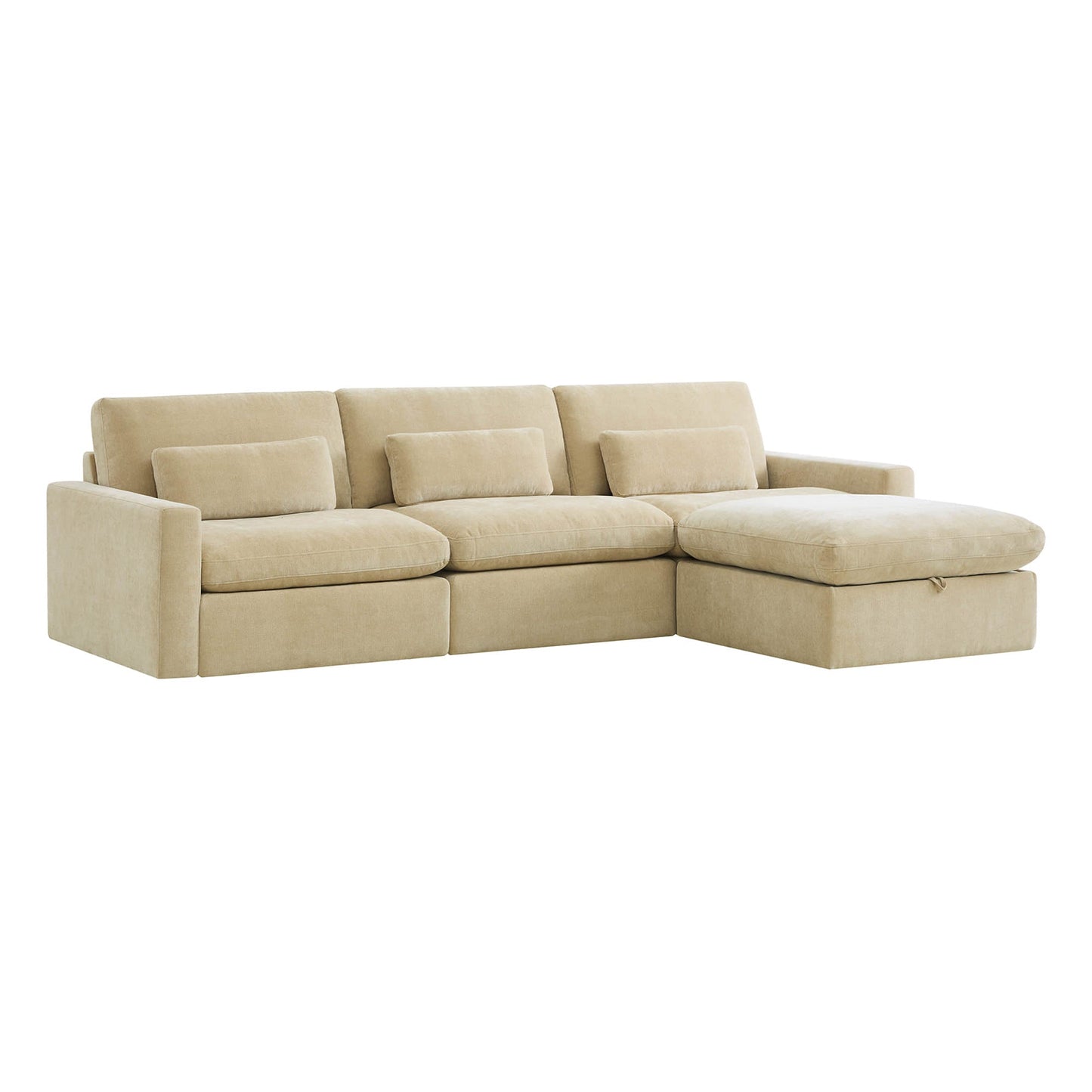 Modular Sectional Sofa in Performance Fabric for 4 Seats