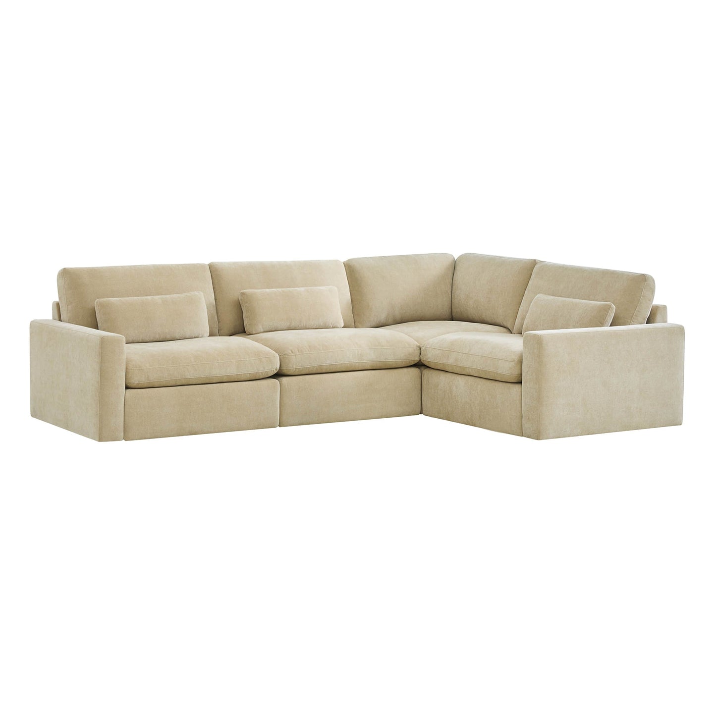 Modular Sectional Sofa in Performance Fabric for 4 Seats