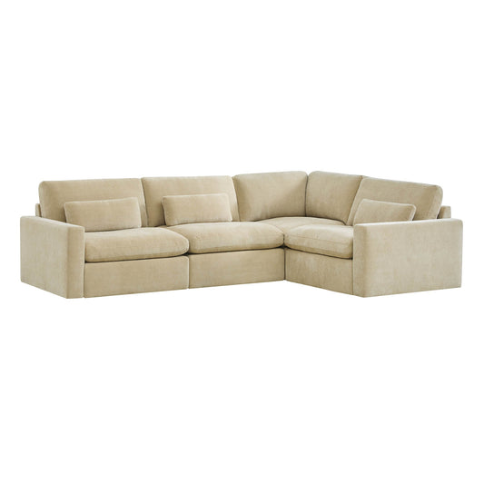 Modular Sectional Sofa in Performance Fabric for 4 Seats