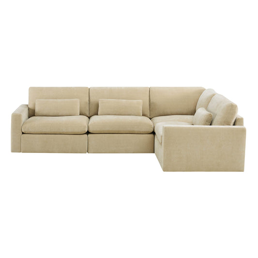 Modular Sectional Sofa in Performance Fabric for 4 Seats