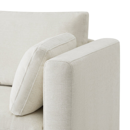 Modular Sofa Chaise in Grey with Storage Ottomans