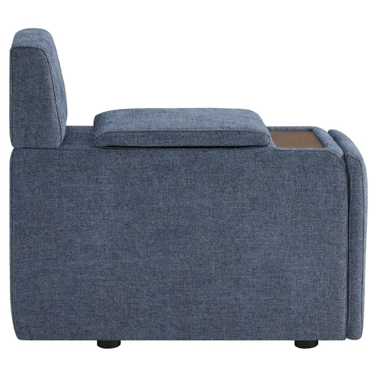 Modular Sofa Chaise in Grey with Storage Ottomans
