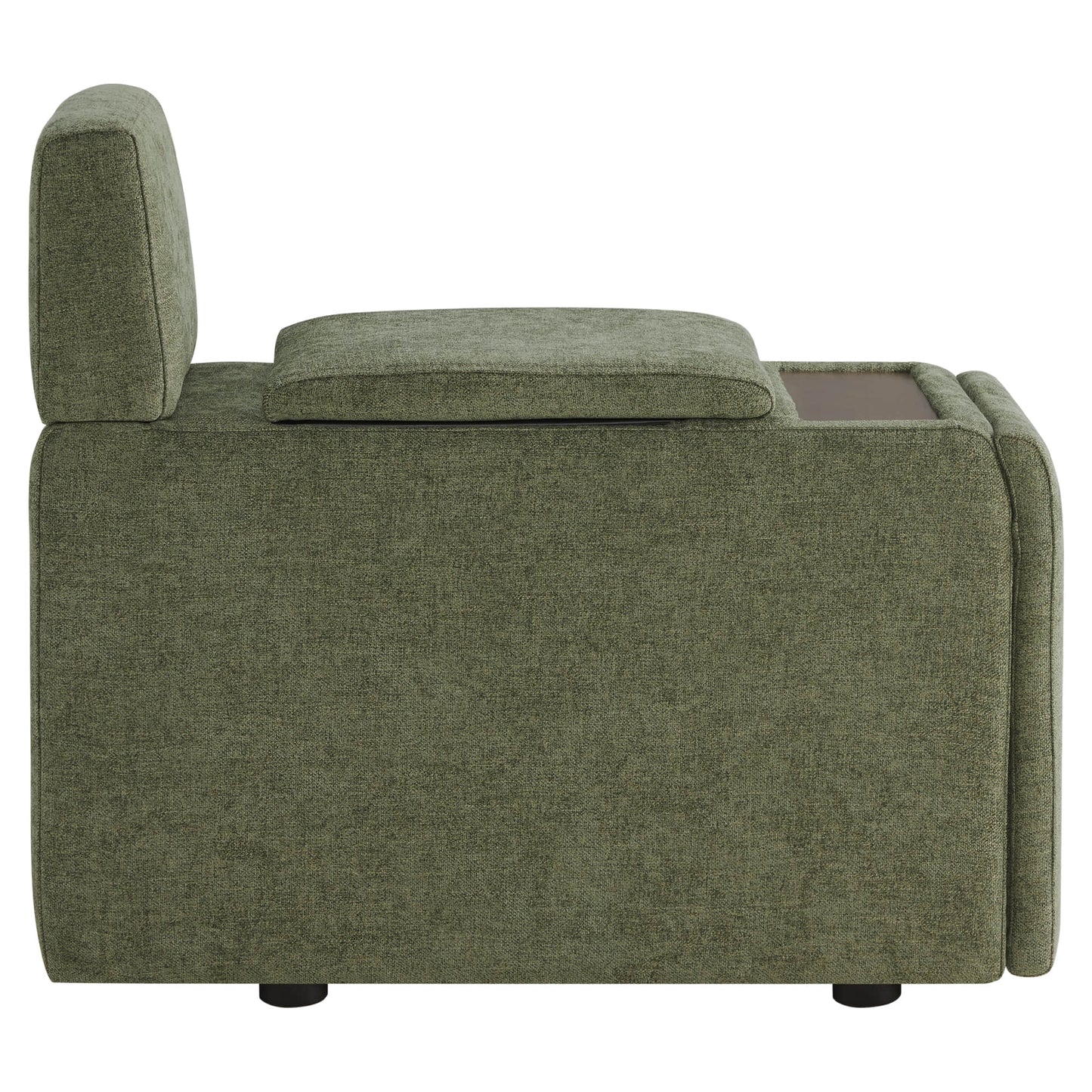 Modular Sofa Chaise in Grey with Storage Ottomans