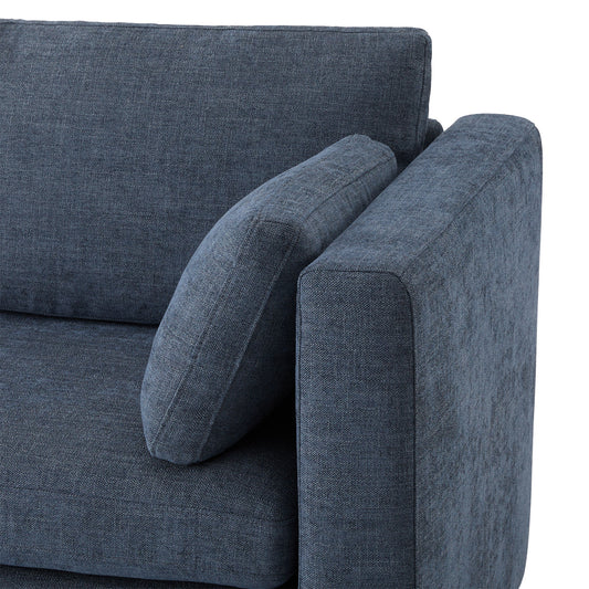 Modular Sofa Chaise in Grey with Storage Ottomans