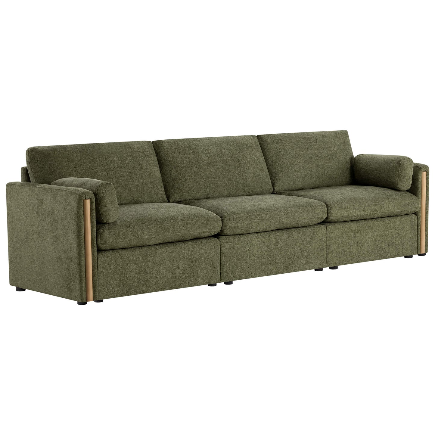 Modular Sofa in Cozy Chenille with 3-Seater Design