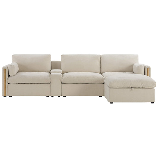 Modular Sofa in Cozy Chenille with 4 Seats