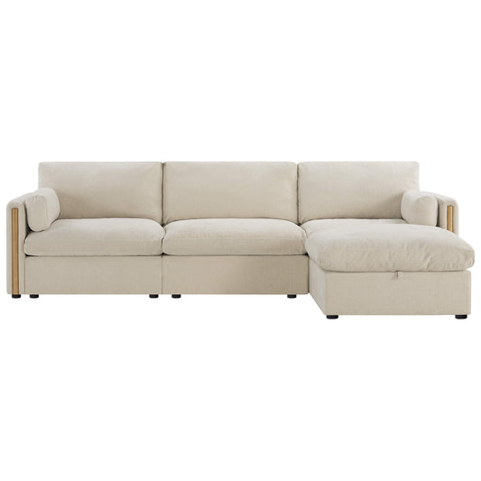 Modular Sofa in Cozy Chenille with 4 Seats