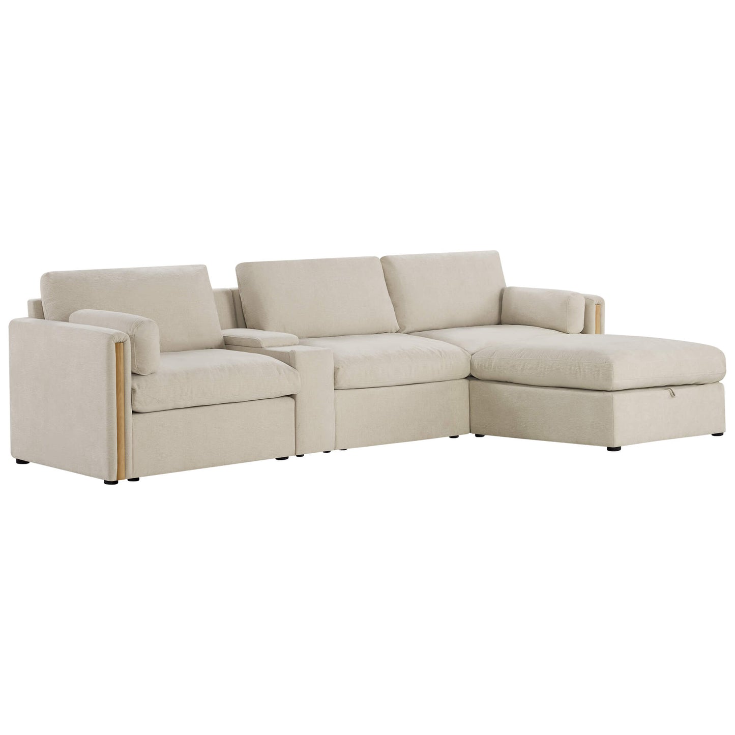 Modular Sofa in Cozy Chenille with 4 Seats