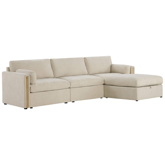 Modular Sofa in Cozy Chenille with 4 Seats